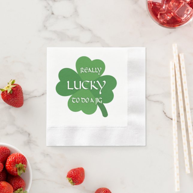 Wirklich glücklich, einen Jig zu machen Serviette (Beispiel)