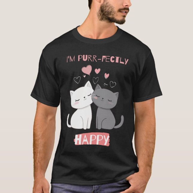 Wirklich glücklich ist meine Supermacht. Geschenk  T-Shirt (Vorderseite)