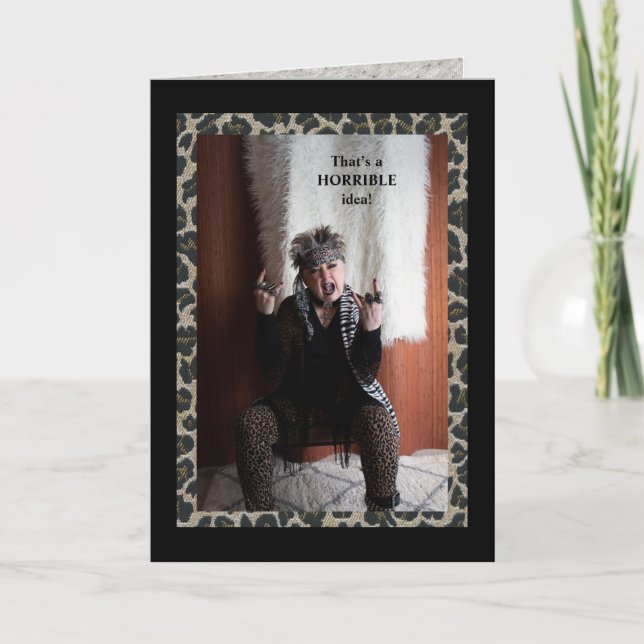 Wirklich grauenhafte Idee, oh ja? Karte (Vorderseite)