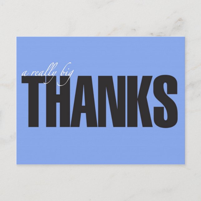 Wirklich große Danksagkarte Postkarte (Vorderseite)