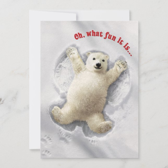 Wirklich großer Schneegel Einladung (Vorderseite)