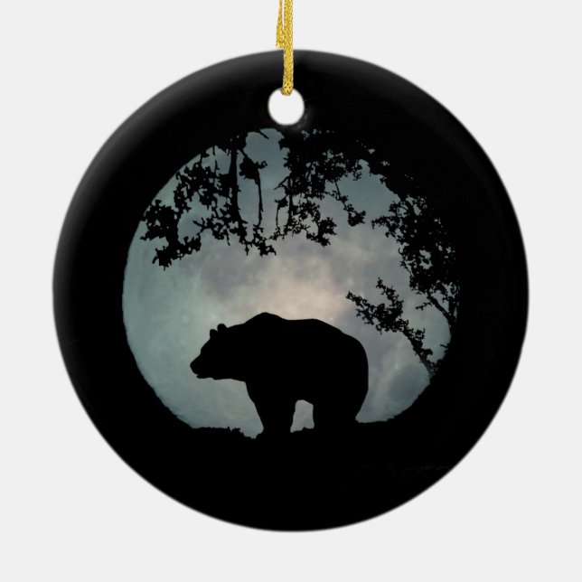 Wirklich Hübscher Bär und Mond Weihnachtsschmuck (Hinten)