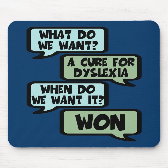 Wirklich lustige Dyslexie Mousepad (Vorne)
