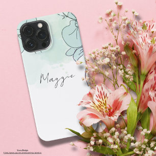 Wirklich niedlich und minimaler gürtelblauer Monog iPhone 13 Pro Max Hülle