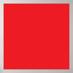 Wirklich Red Color Poster