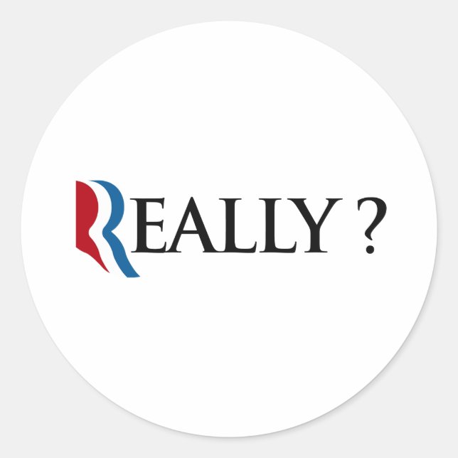 WIRKLICH ROMNEY - .PNG RUNDER AUFKLEBER (Vorderseite)