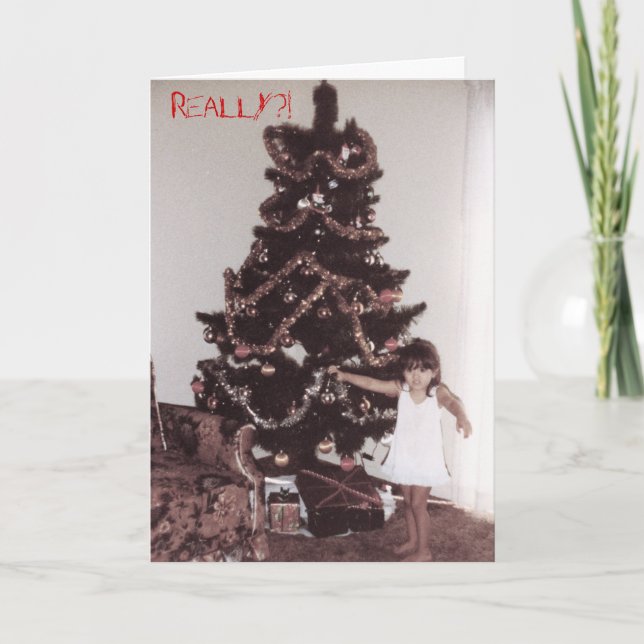 Wirklich, Santa?! Feiertagskarte (Vorderseite)