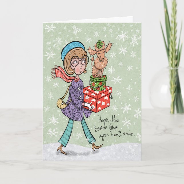 Wirklich wirklich Retro Feiertags-Grußkarte Feiertagskarte (Vorderseite)