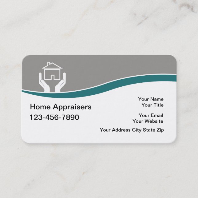 Wirkliche Anwesen-Abschätzer-Geschäfts-Karten Visitenkarte (Vorderseite)