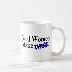 Wirkliche Frau machen die Zwillinge (blau) Kaffeetasse