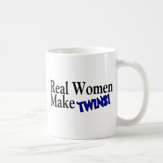 Wirkliche Frau machen die Zwillinge (blau) Kaffeetasse