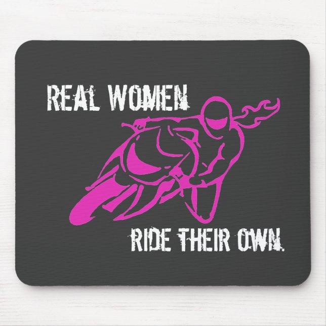 Wirkliche Frauen-Fahrtmousepad Mousepad (Vorne)