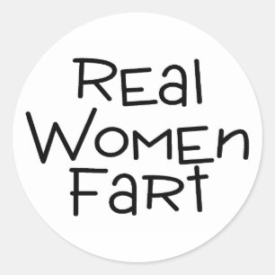 Wirkliche Frauen-Furz Runder Aufkleber