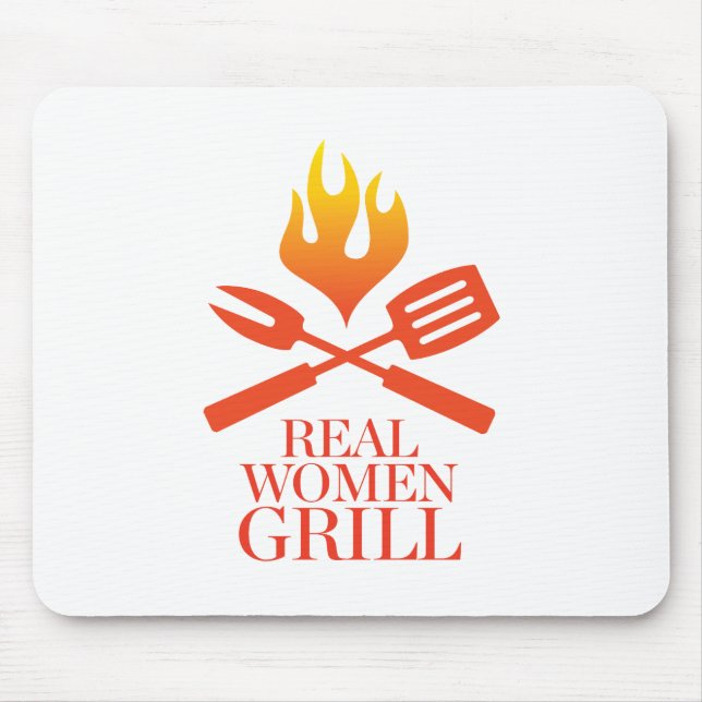 Wirkliche Frauen-Grill Mousepad (Vorne)