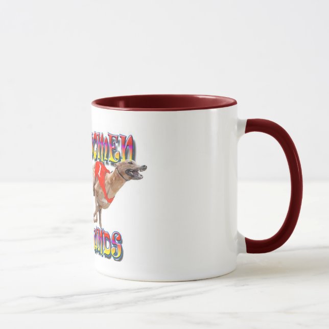Wirkliche Frauen-Rennen-Windhunde 2 Tasse (Rechts)