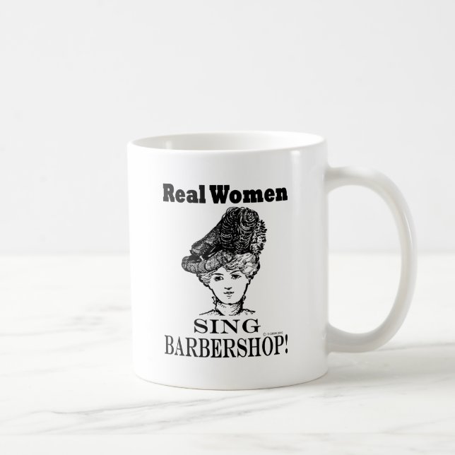 Wirkliche Frauen singen Friseursalon Kaffeetasse (Rechts)