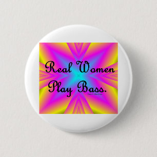 Wirkliche Frauen-Spiel-Baß Button