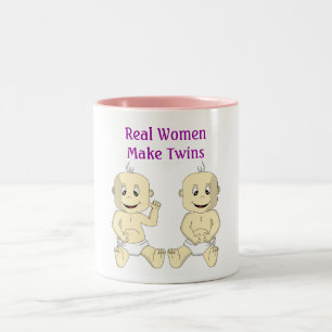 Wirkliche Frauen stellen Zwillinge Kaffee-Tasse Zweifarbige Tasse