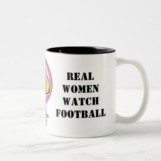 Wirkliche Frauen-Uhr-Fußball-Tasse Zweifarbige Tasse (Rechts)