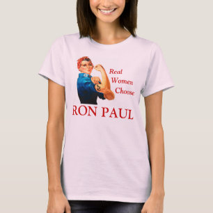 Wirkliche Frauen wählen Ron Paul T-Shirt
