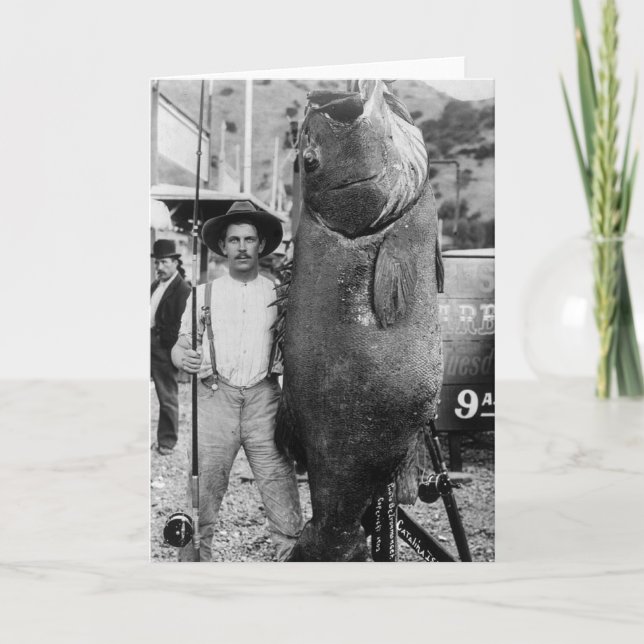 Wirkliche große Fische, frühe 1900s Karte (Vorderseite)