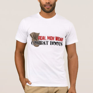 Wirkliche Herrenbekleidung-Kampf-Stiefel T-Shirt
