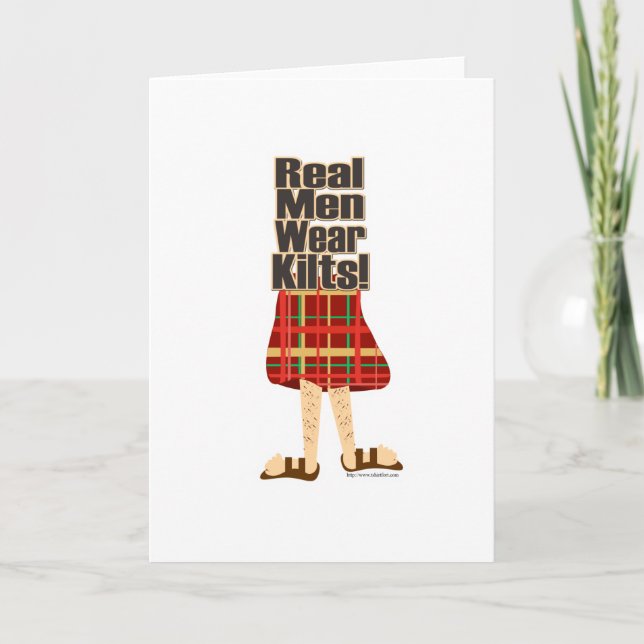 Wirkliche HerrenbekleidungKilts Karte (Vorderseite)