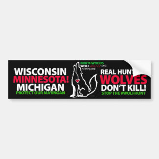WIRKLICHE JÄGER TÖTEN NICHT WÖLFE - MINNESOTA AUTOAUFKLEBER