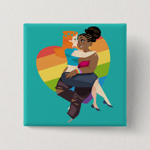 Wirkliche Liebe-lesbisches Stolz-Button Button