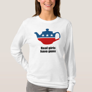 Wirkliche Mädchen haben Gewehre T-Shirt