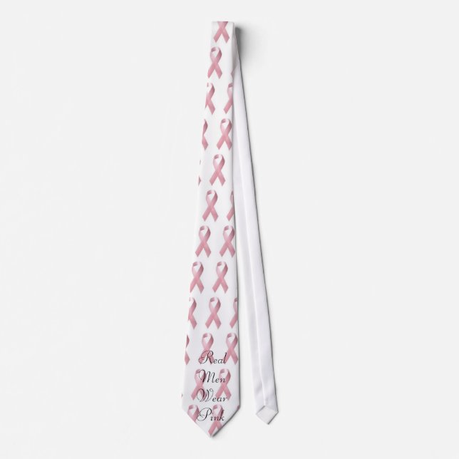 Wirkliche Mann-Abnutzungs-Rosa-Krawatte Krawatte (Vorderseite)