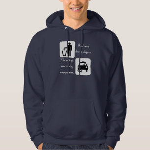 Wirkliche Mann-Änderungs-Windeln (weiß) Hoodie