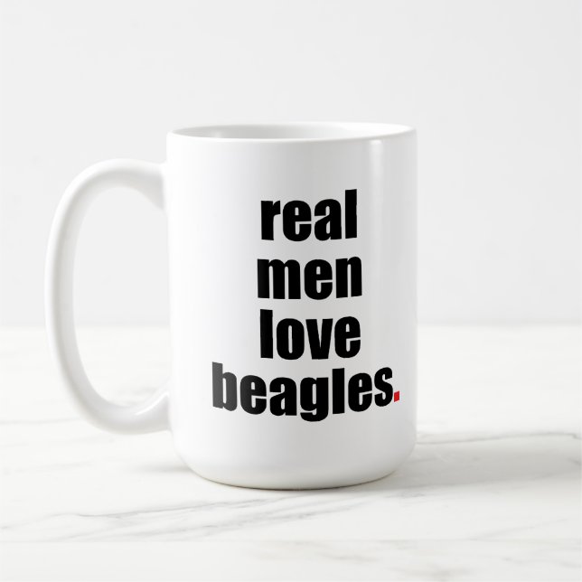 Wirkliche Mann-Liebe-Beagle-Tasse Kaffeetasse (Links)