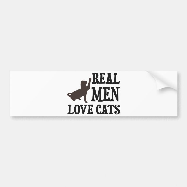 Wirkliche Mann-Liebe-Katzen Autoaufkleber (Vorne)