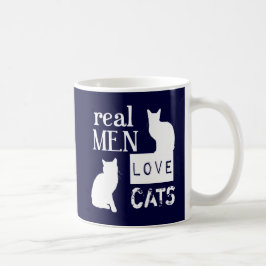 Wirkliche Mann-Liebe-Katzen Kaffeetasse