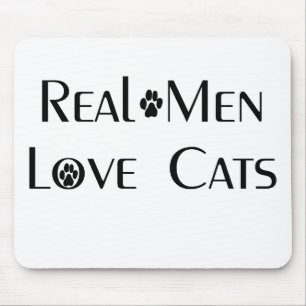 Wirkliche Mann-Liebe-Katzen Mousepad
