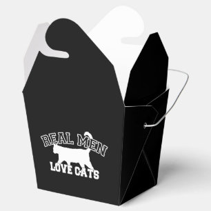 Wirkliche Mann-Liebe-Katzen-Silhouette Geschenkschachtel