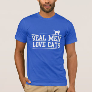 Wirkliche Mann-Liebe-Katzen T-Shirt