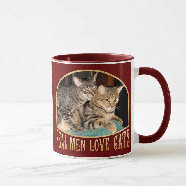 Wirkliche Mann-Liebe-Katzen Tasse (Rechts)
