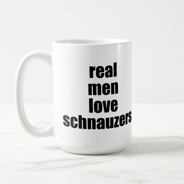 Wirkliche Mann-Liebeschnauzers-Tasse Kaffeetasse (Links)