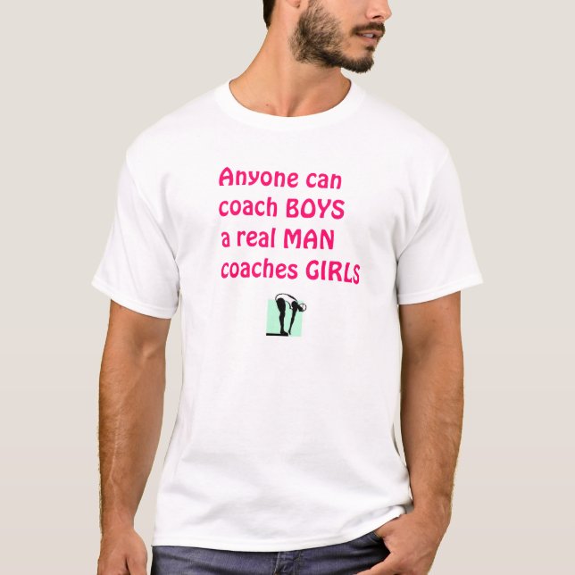 Wirkliche Mann-Trainer Mädchen-Schwimmen T-Shirt (Vorderseite)