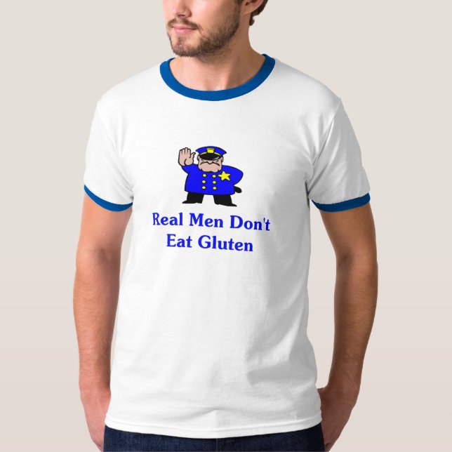 Wirkliche Männer essen nicht Gluten T-Shirt (Vorderseite)
