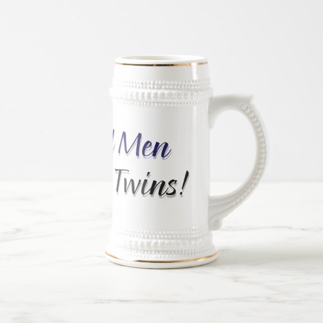 Wirkliche Männer machen Zwillinge Bierglas (Rechts)