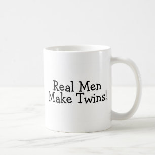 Wirkliche Männer machen Zwillinge (Schwarzes) Kaffeetasse