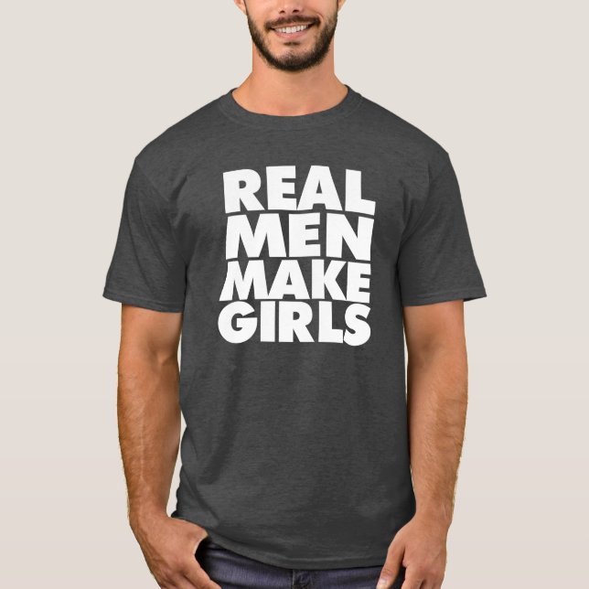 Wirkliche Männer stellen Mädchen Vater-Shirt her T-Shirt (Vorderseite)