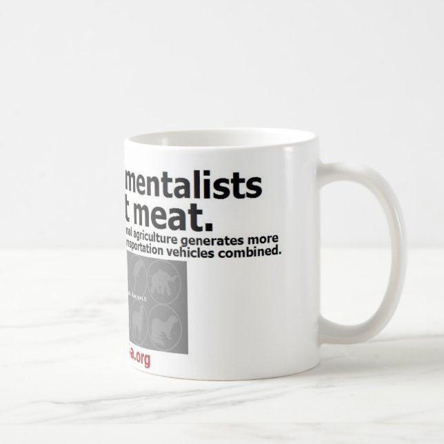wirkliche Ökologen essen nicht Fleisch Kaffeetasse (Rechts)
