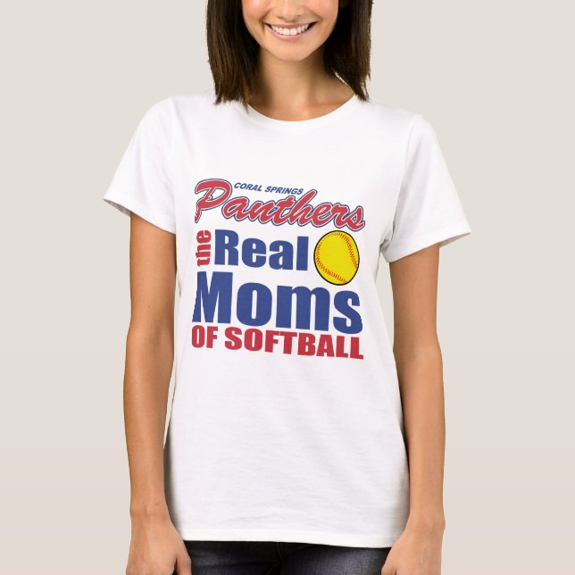Wirkliche Softball-Mama T-Shirt (Vorderseite)