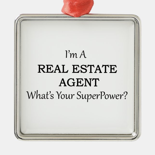 WIRKLICHER ANWESEN-AGENT ORNAMENT AUS METALL (Vorne)