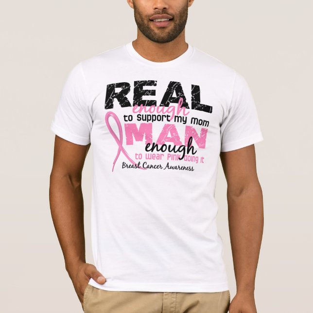 Wirklicher genug Mann genügend Brustkrebs der T-Shirt (Vorderseite)