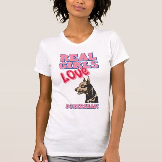 Wirklicher Mädchen-Liebe-Dobermann T-Shirt